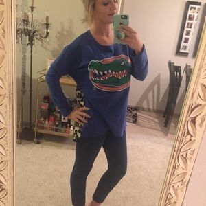 RARE Florida Gator cheetah long sleeve slouchy tee